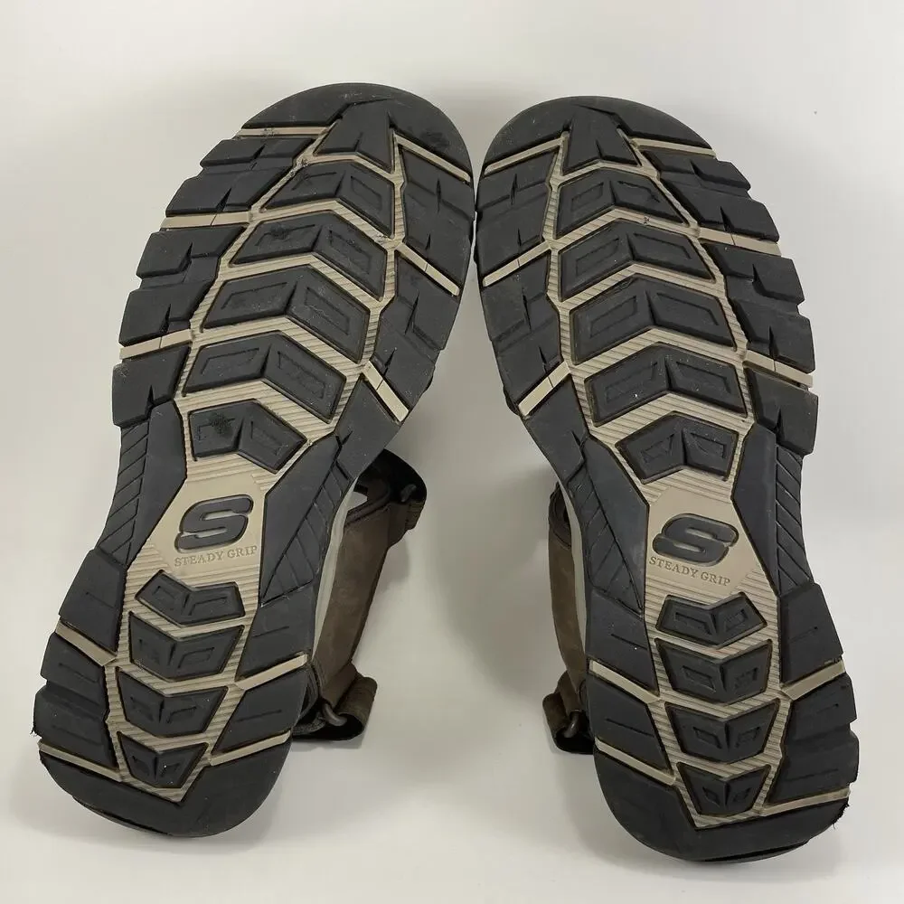 Skechers Tresmen Garo Sandals Mens Size 10 Brown Leather Active Hiking Strappy